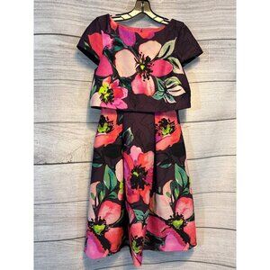 Vince Camuto Floral Print Fit and Flare Dress Size 2